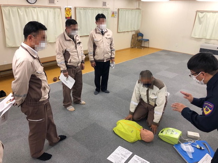 北日本警備 Aedを使用した心肺蘇生法の救命講習会 を開催しました ショーボンド建設株式会社様 株式会社トスネット